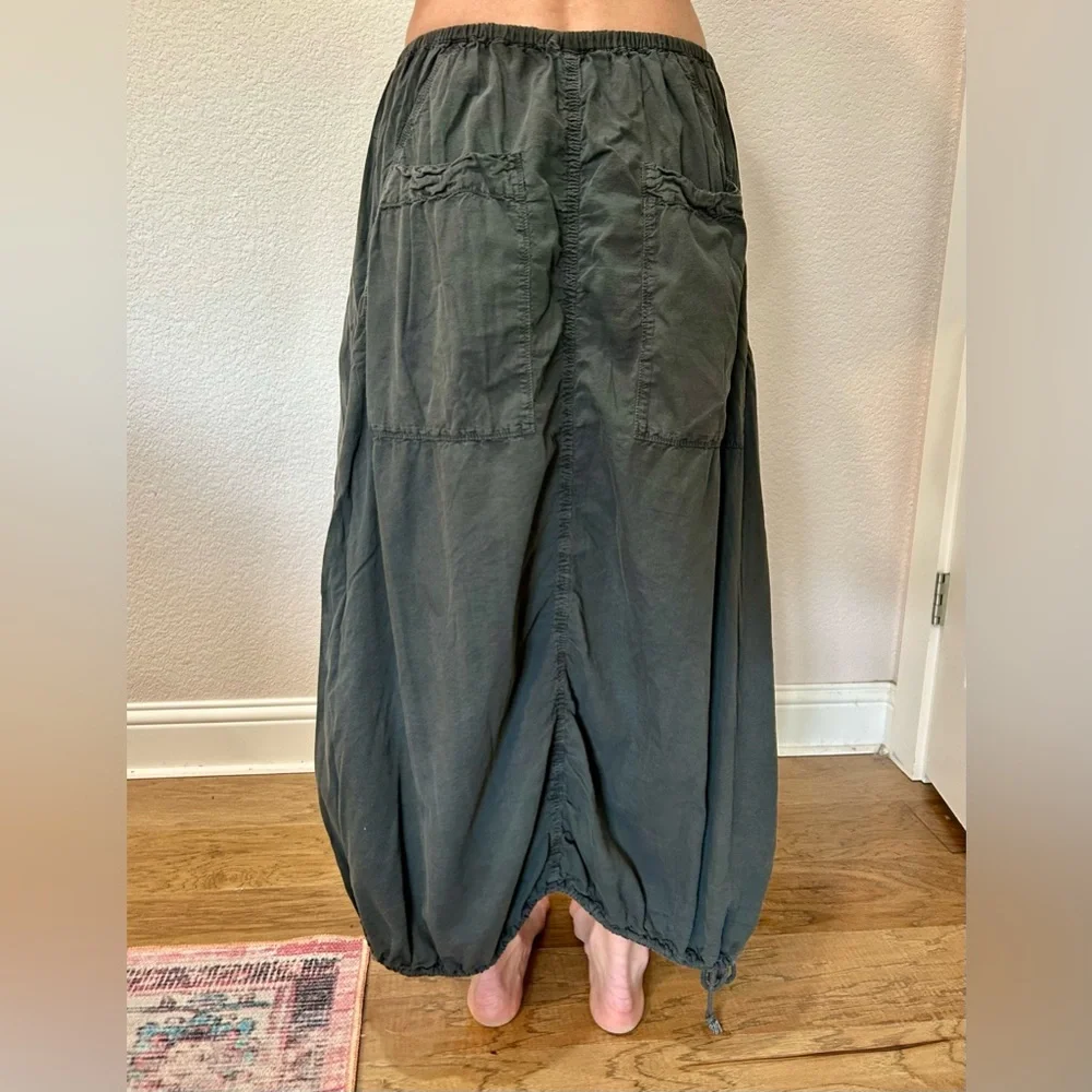 Free People Charcoal Maxi Skirt with Adjustable Waist - Picture 2 of 3